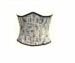 Women’s Newspaper Print Cotton Underbust Corset Top