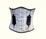 Cotton Black N White Newspaper Print Underbust Shapewear Corset Top