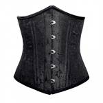 Shapewear Black Brocade Gothic Bustier Waist Training Halloween Underbust Corset