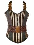 Cotton Brocade with Shoulder Straps Waist Cincher Overbust Corset Top