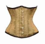 Alpine Yellow Satin Gothic Bustier Waist Cincher Steel Bone Underbust Corset Costume