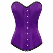 Alluring Purple Satin Long Overbust Corset Dress Alluring Purple Satin Long Overbust Corset Dress