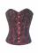 Red Satin Black Handmade Sequined Gothic Waist Training Bustier Overbust Corset Costume